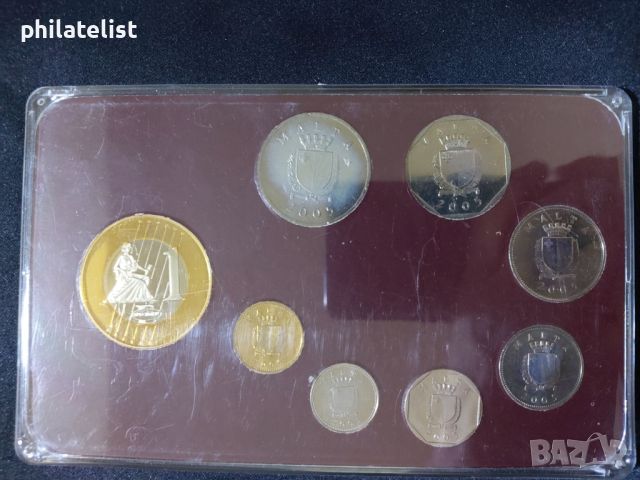 Малта 2005-2006 - Комплектен сет от 7 монети + медал, снимка 3 - Нумизматика и бонистика - 46431650
