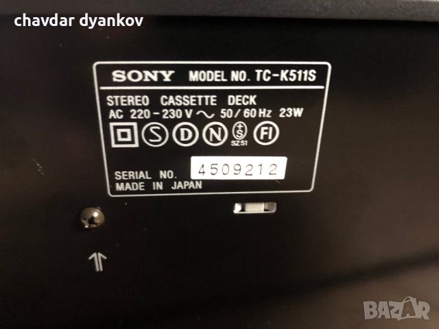 Sony TCK 511 3 Head, снимка 8 - Декове - 45998459