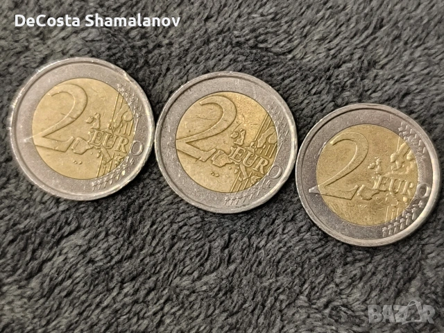 Италиански монети 2 евро Данте, снимка 2 - Нумизматика и бонистика - 53419098