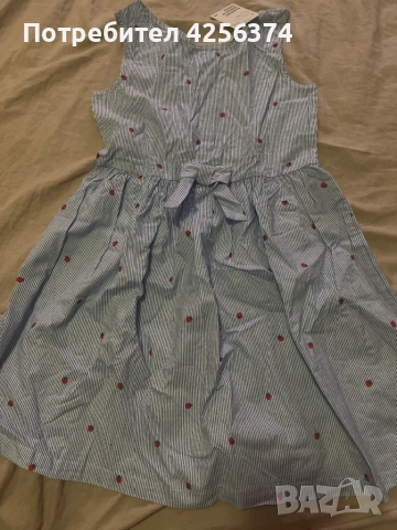 Синя рокля на ягоди