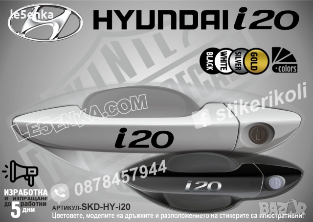 Hyundai i20 стикери дръжки SKD-HY-i20
