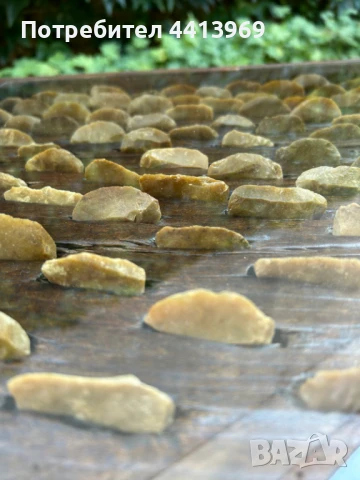 Уникална маса от автентична диканя с кремъци – ръчна изработка, снимка 4 - Маси - 51065807