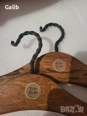  Закачалка от ковано желязо и масивно дърво, снимка 10 - Закачалки - 52796092