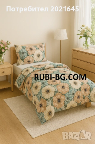 Спален комплект за единично легло, снимка 4 - Спално бельо - 53391473