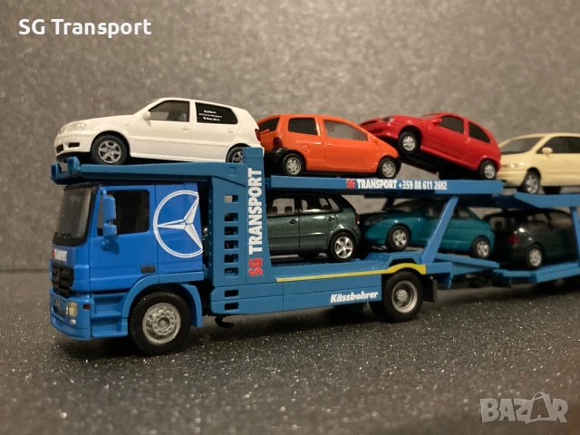 Mercedes Actros 1844 MP2 Kässbohrer SuperTrans Herpa 1:87 Автовоз, снимка 4 - Колекции - 53055804