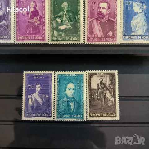 Монако 1942 г. Портрети на владетели пълна серия MNH, снимка 4 - Филателия - 50176990