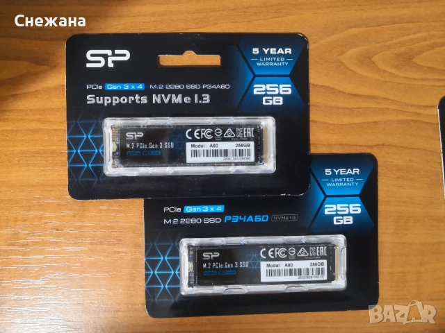 НОВИ БЪРЗИ дискове SSD 256GB M.2(M2) PCI-e Gen3 x 4, снимка 1