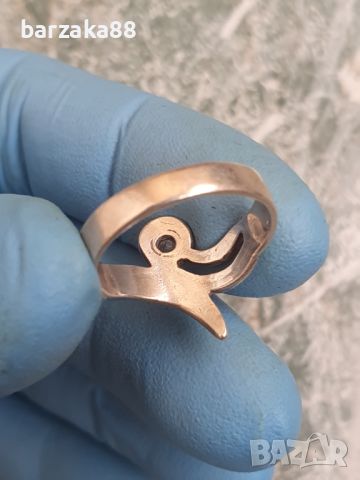 Сребърен пръстен със Син топаз, снимка 5 - Пръстени - 45959887