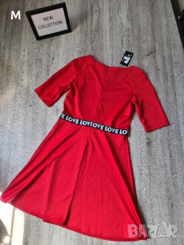 НОВА рокля LOVE в червен цвят на намаление , снимка 3 - Рокли - 45607858
