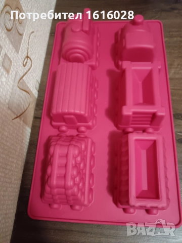 Силиконов молд с формички на влак - локомотив с вагончета, снимка 7 - Декорация за дома - 47815168