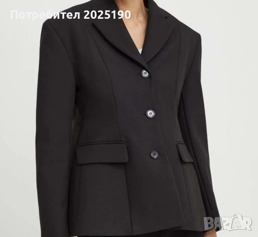 Дамско черно сако Н&М , снимка 1 - Сака - 45071231