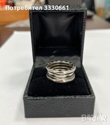100 % оригинален златен пръстен Bvlgari - бяло злато, снимка 10 - Пръстени - 45825749