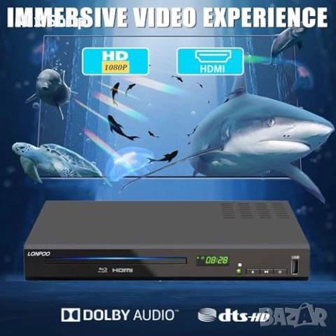 LONPOO HD Blu-Ray Player Full HD 1080p, снимка 3 - Друга електроника - 51888718