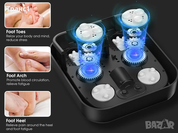 Професионален Шиацу масжор с въздушна компресия и топлина , снимка 2 - Масажори - 50647299