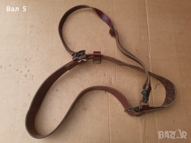 Стар военен строеви офицерски колан с портупей , униформа, снимка 4 - Антикварни и старинни предмети - 50460868