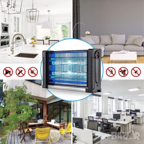 Zapoop Лампа за унищожаване на мухи и комари, 2500V, 20W UV, снимка 5 - Други стоки за дома - 46098135