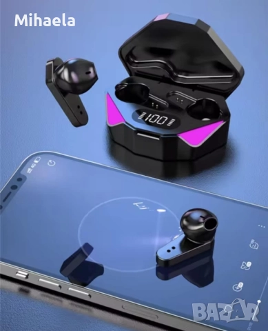 Геймърски безжични слушалки с LED светлина и дигитален дисплей , снимка 4 - Резервни части за телефони - 52196975