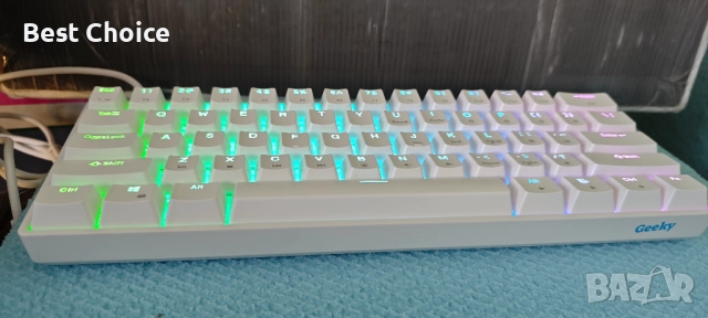 Гейминг RGB клавиатура Geeky GK61 SE 60, снимка 8 - Клавиатури и мишки - 52817907