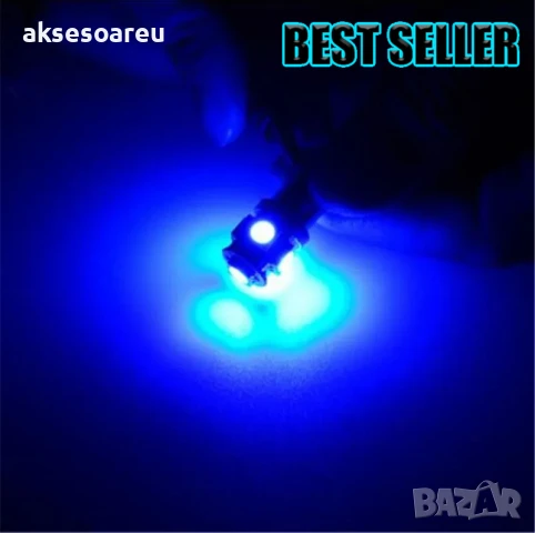 2 бр. нови Габаритни крушки BA9S 5 SMD 5050 Автомобилна LED вътрешна лампа крушка за номер и врата, снимка 8 - Аксесоари и консумативи - 50485147