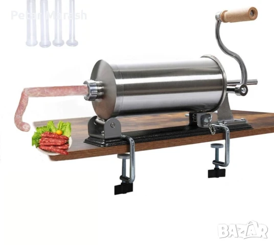 Хоризонтална Пълначка за Колбаси KraftWorld – С Метален Плот и 3 Фунии, снимка 3 - Други инструменти - 50545218