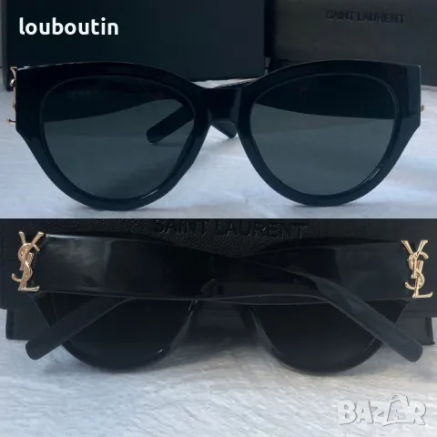 YSL Saint Laurent 2024 дамски слънчеви очила котка бели черни, снимка 3 - Слънчеви и диоптрични очила - 46948954