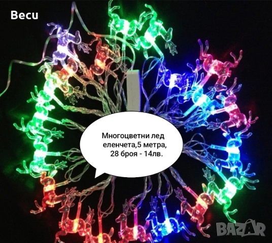 Коледни лампички, снимка 4 - Декорация за дома - 52356821