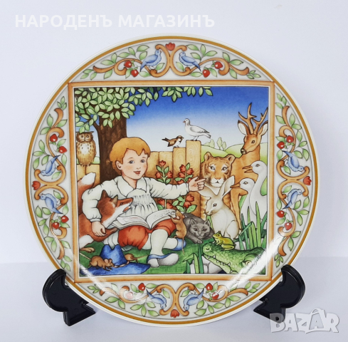 VILLEROY & BOCH – Немски порцелан чиния за стена с деца момче момиче , снимка 4 - Други ценни предмети - 45060306