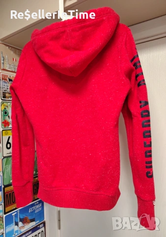 Дамски суичър Superdry в червено , снимка 5 - Якета - 53506988