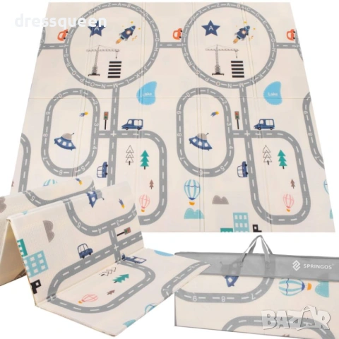 4851 XPE Килимче за игра: Голямо, Сгъваемо, Топлоизолиращо (200x180 см), снимка 8 - Други стоки за дома - 53709462