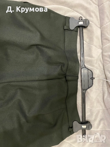 ДАМСКИ Нов Дика ПАНТАЛОН С РЪБ, ЦВЯТ ТЪМНО КАКИ, снимка 3 - Панталони - 52301198