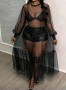 3XL Черна прозрачна рокля , снимка 1