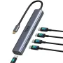 Нов 10Gbps USB C разклонител 5 в 1 USB C хъб с 100W захранване, снимка 1