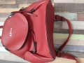 Червена кожена раница , снимка 2
