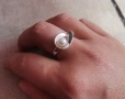 Уникален НОВ модел сребърен пръстен с перла - модел R124, снимка 3