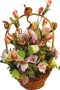 Изкуствени цветя в кошница - Ханна -  22 см, снимка 1 - Декорация за дома - 45493977