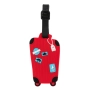 Етикет за куфар червен силиконов 5.5x14см_1236385, снимка 1