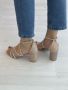 Официално-ежедневни дамски сандали с елегантни извивки и бляскави детайли, снимка 5