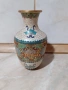 Cloisonne Клоазоне стара ваза бронз клетъчен емайл, снимка 2