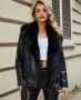 Дамско зимно модерно кожено яке , снимка 2