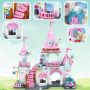 Комплект строител Замък на принцеса, 740 части, играчка за деца момичета 6+ г., снимка 3
