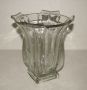 Стъклена ваза 16 см сецесион ар нуво 1930-те г., отлична, снимка 1 - Вази - 45876783