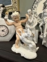 Ангелче с топка и кученце” 17/13 см  Германия Schaubach Kunst - 20 век Код P1638, снимка 4