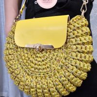 Ръчно плетена дамска чанта модел Орео, снимка 6 - Чанти - 45173551