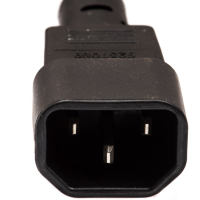 Захранващ кабел Roline  / 3x0.75mm2; IEC C13 женски, IEC C14 мъжки; PVC; 1,8м; черен  за монитор, снимка 2 - Кабели и адаптери - 45071938