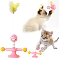 Забавна и възпитателна въртяща се играчка за котки - цвета се изпраща според наличността в склада, снимка 2 - За котки - 45718339