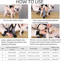 Водоустойчиви ботуши за кучета Bworppy, със здрава гумена подметка, сиви, размер L, снимка 2 - За кучета - 44940149