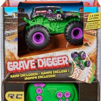 Кола с дистанционно управление Monster Jam 1-64th Grave Digger, играчка за деца, зелено, снимка 9 - Коли, камиони, мотори, писти - 45097146
