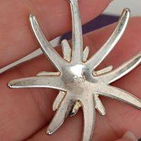 красива сребърна висулка звезда , снимка 2 - Колиета, медальони, синджири - 45455714