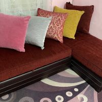 Разтегателен диван с лежанка, снимка 3 - Дивани и мека мебел - 45478095