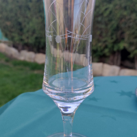Комплект от 6 бр.високи кристални чаши за вино семпли и изискани, снимка 2 - Чаши - 45026261